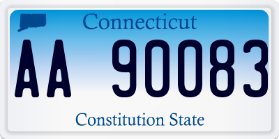 CT license plate AA90083
