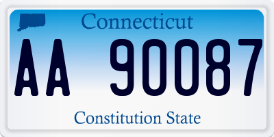 CT license plate AA90087