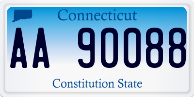 CT license plate AA90088