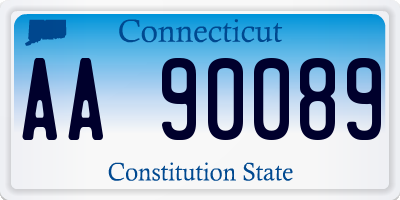 CT license plate AA90089