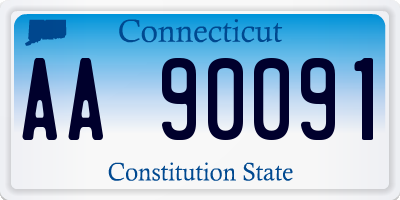 CT license plate AA90091
