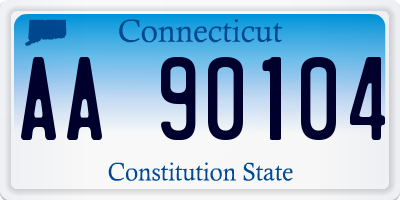 CT license plate AA90104