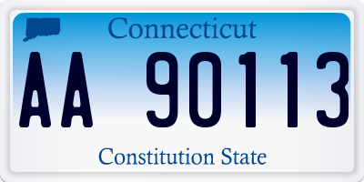 CT license plate AA90113