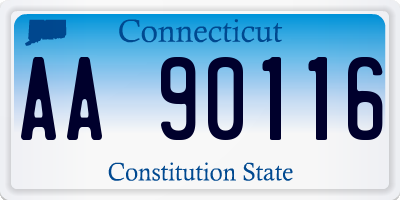 CT license plate AA90116