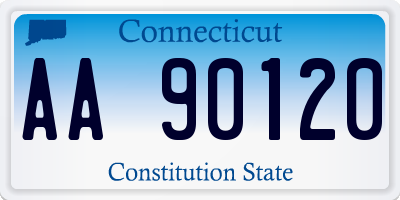 CT license plate AA90120