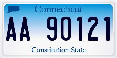 CT license plate AA90121