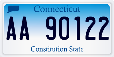 CT license plate AA90122