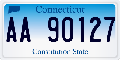 CT license plate AA90127