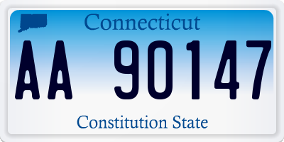 CT license plate AA90147