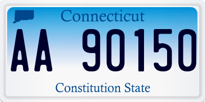 CT license plate AA90150