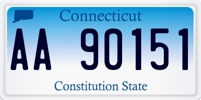 CT license plate AA90151
