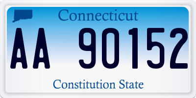 CT license plate AA90152