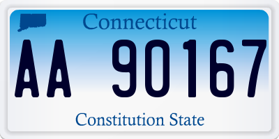 CT license plate AA90167