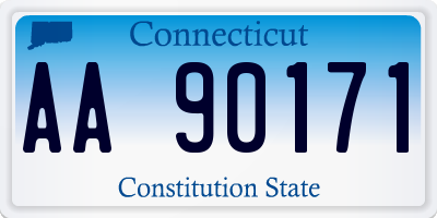 CT license plate AA90171