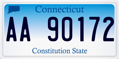 CT license plate AA90172