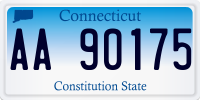 CT license plate AA90175