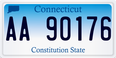 CT license plate AA90176