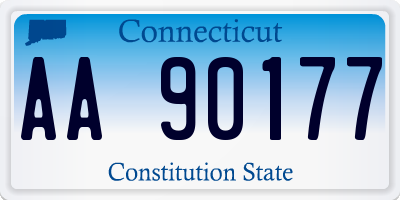CT license plate AA90177