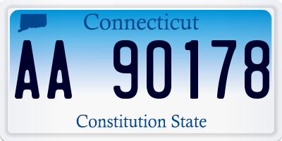 CT license plate AA90178