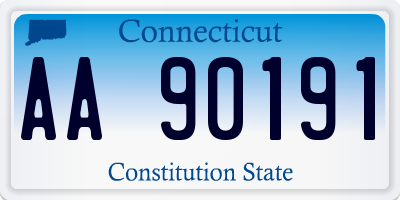 CT license plate AA90191
