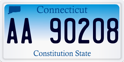 CT license plate AA90208