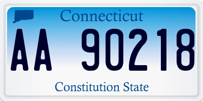 CT license plate AA90218
