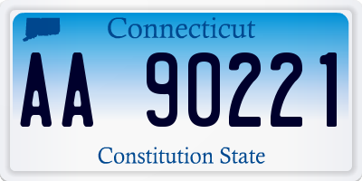 CT license plate AA90221
