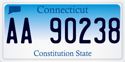 CT license plate AA90238