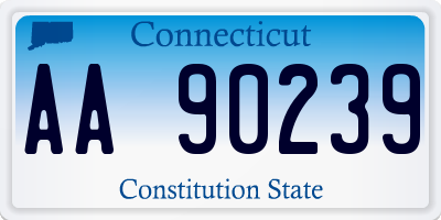 CT license plate AA90239