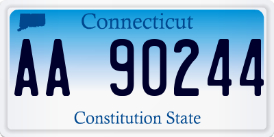 CT license plate AA90244
