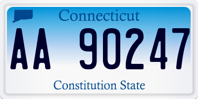 CT license plate AA90247
