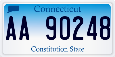 CT license plate AA90248
