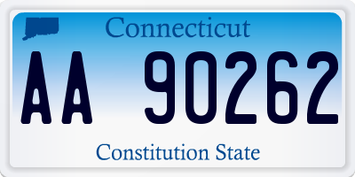 CT license plate AA90262