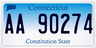 CT license plate AA90274