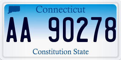 CT license plate AA90278