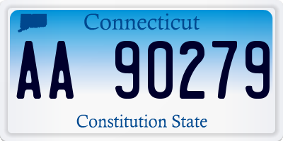 CT license plate AA90279