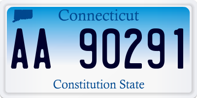 CT license plate AA90291