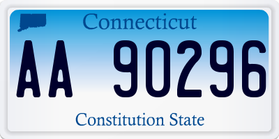 CT license plate AA90296