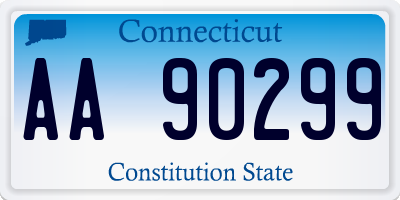 CT license plate AA90299