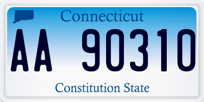 CT license plate AA90310