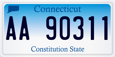 CT license plate AA90311