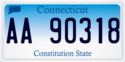 CT license plate AA90318