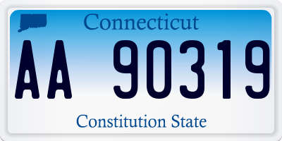 CT license plate AA90319