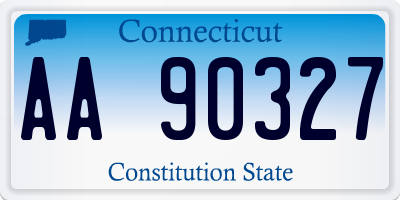 CT license plate AA90327