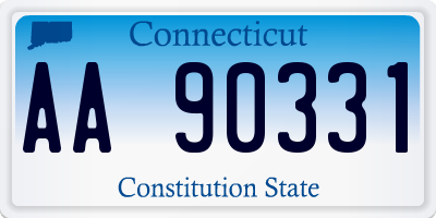 CT license plate AA90331