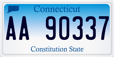 CT license plate AA90337