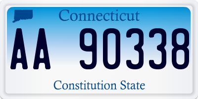 CT license plate AA90338