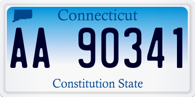 CT license plate AA90341