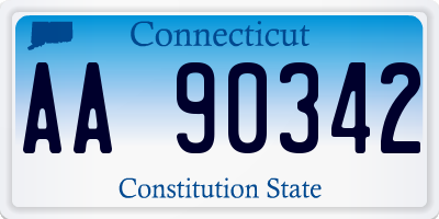 CT license plate AA90342