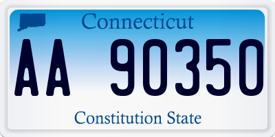 CT license plate AA90350